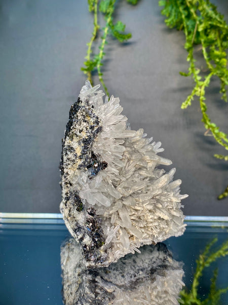 Galena, crystal quartz multi-mineral specimen