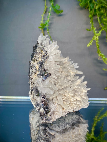 Galena, crystal quartz multi-mineral specimen