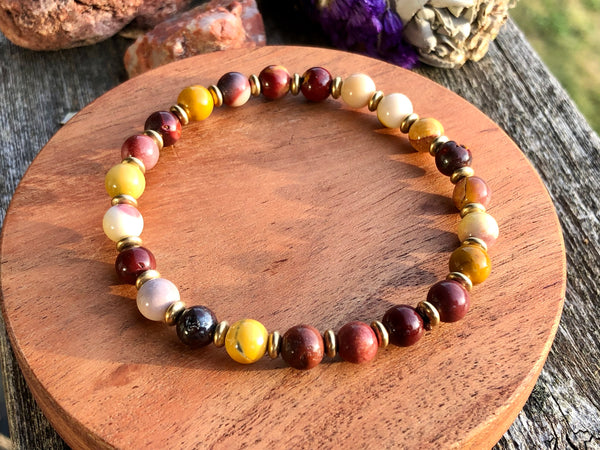 6mm Mookaite (3 designs) bracelets