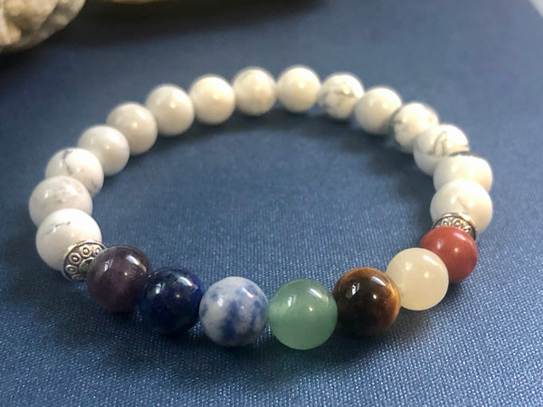 White howlite & chakras