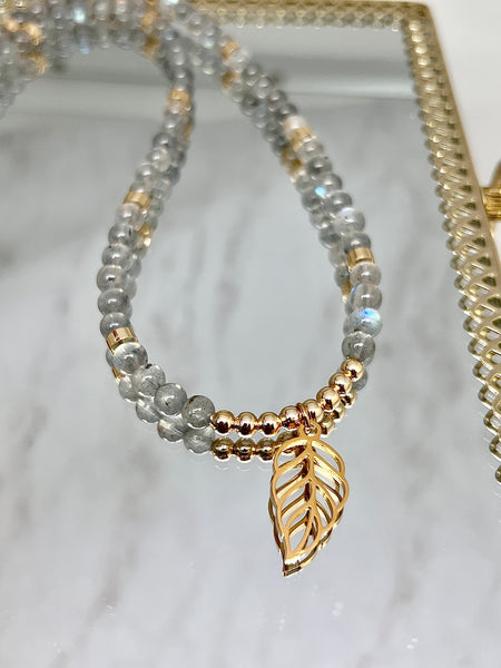 Grade AAA Labradorite set necklace and earrings