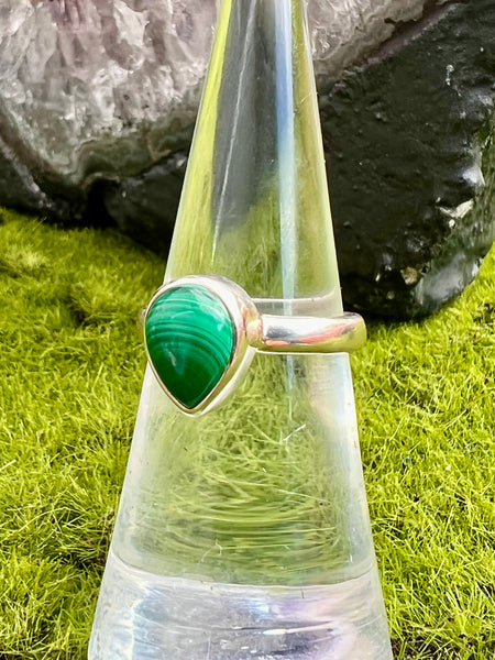 Malachite sterling silver 925 ring