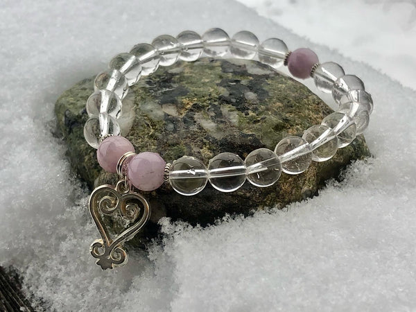 Clear Quartz, Kunzite & Sankofa