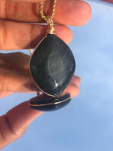Obsidian pendant
