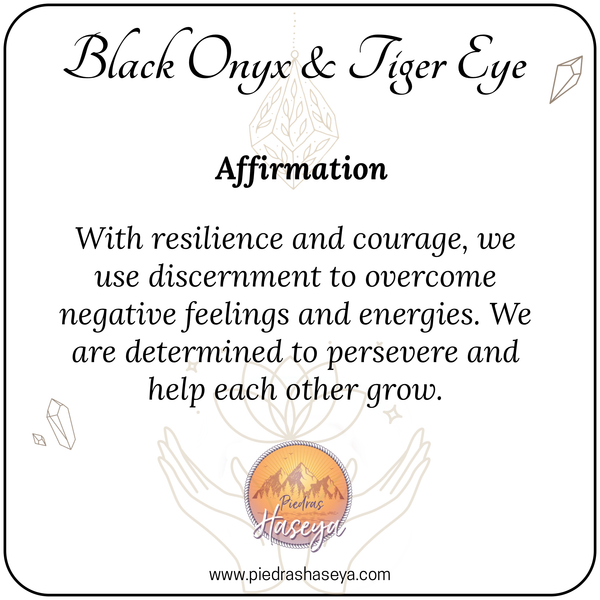 Black Onyx & yellow Tiger Eye couple set