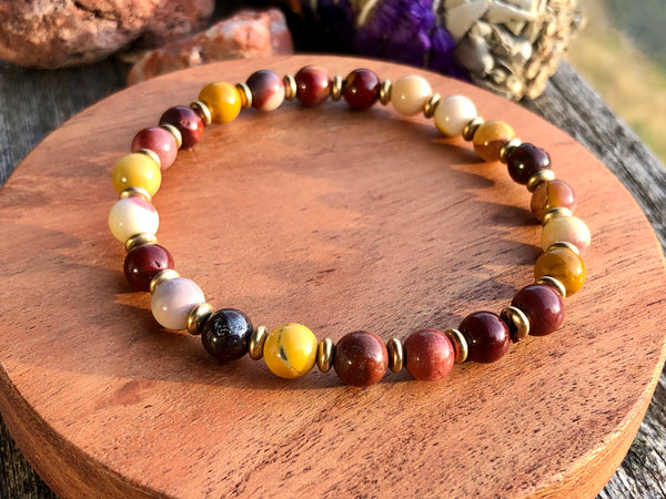 6mm Mookaite (3 designs) bracelets