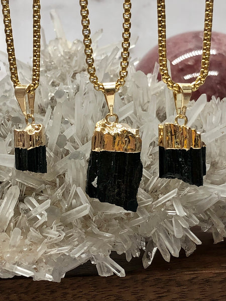 Raw Tourmaline necklace