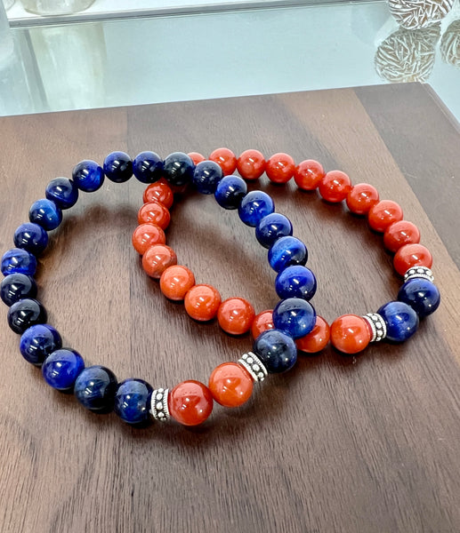 Carnelian & Blue tiger eye
