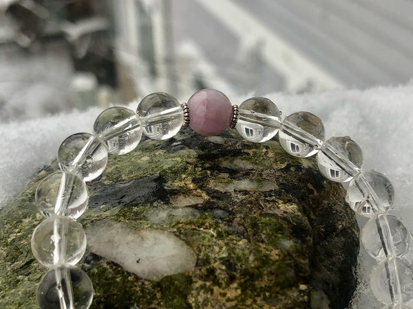 Clear Quartz, Kunzite & Sankofa