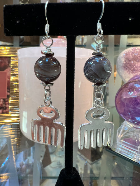 Earrings Duafe & Botswana Agate