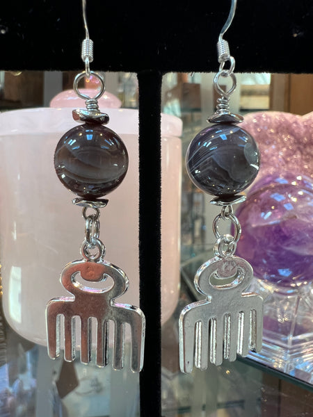 Earrings Duafe & Botswana Agate