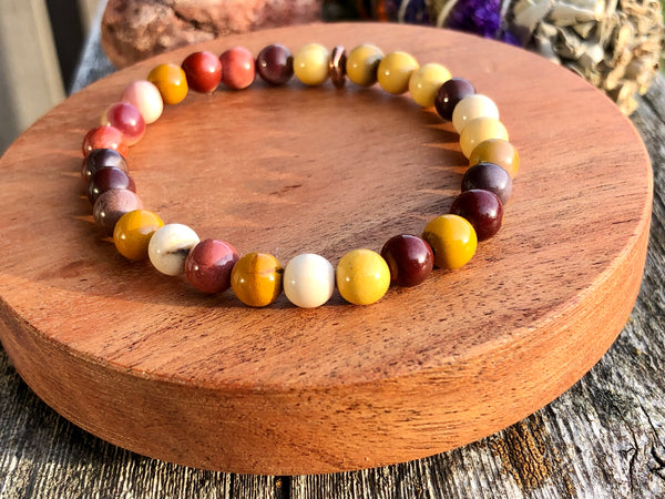 6mm Mookaite (3 designs) bracelets