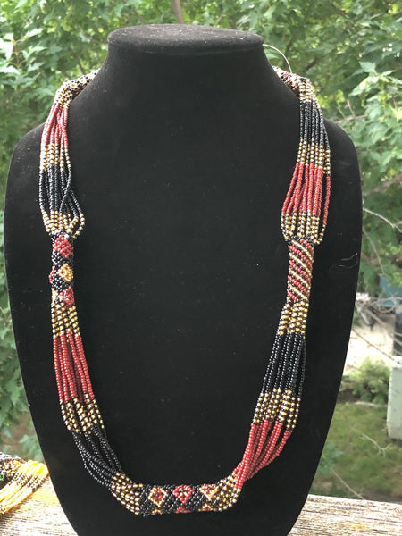 African beaded Zulu necklace