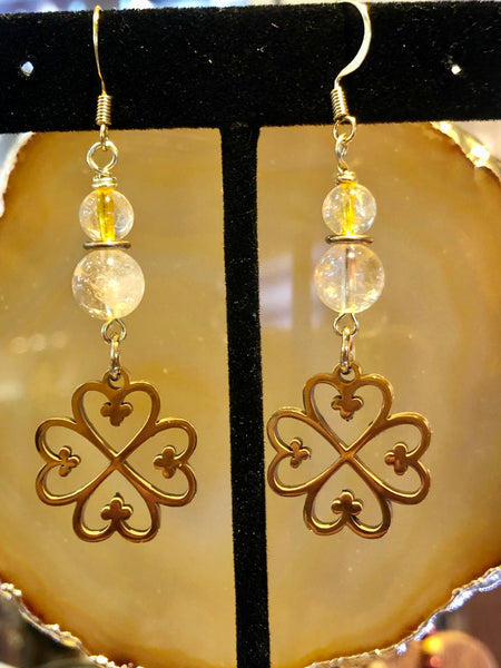 Citrine and Nyame dua Earrings