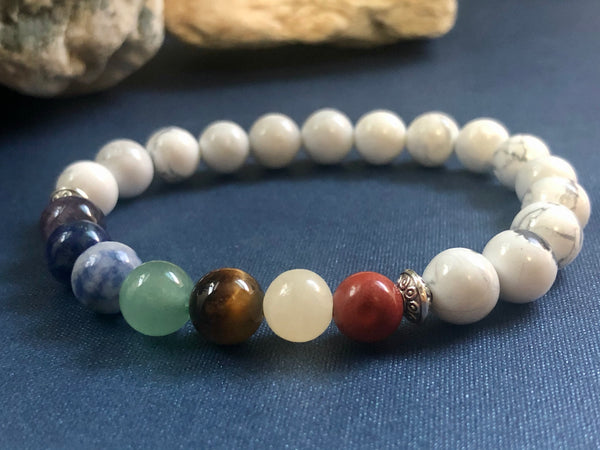 White howlite & chakras
