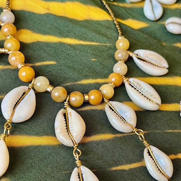 Crowrie shell custom choker necklace