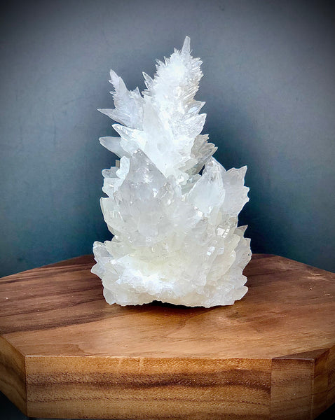 White Aragorite Calcite cluster