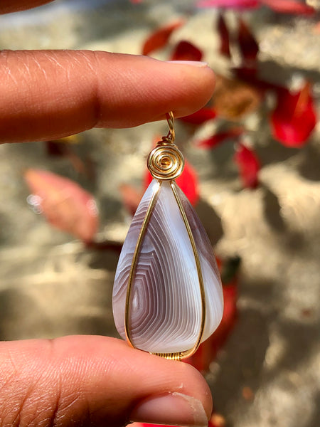 Small Botswana agate necklace