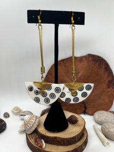 African bone earrings