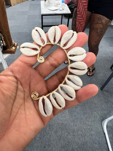 Cowrie shells cuff earrings