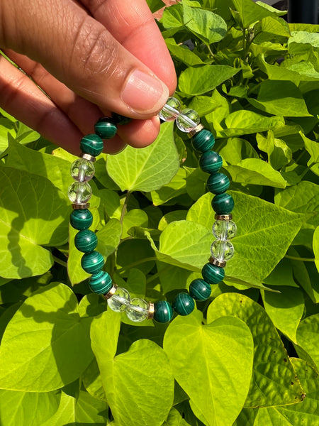 Natural malachite bracelet