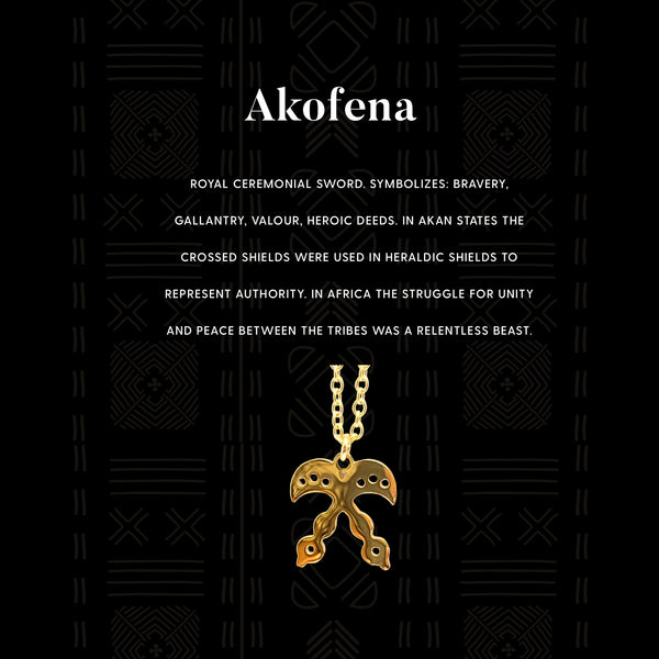 Gold Adinkra symbol necklace mi