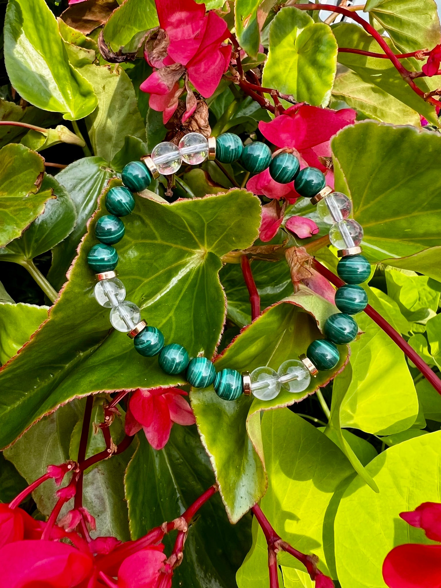 Natural malachite bracelet