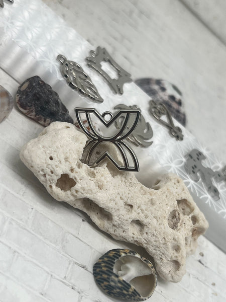 Silver Adinkra symbol necklace