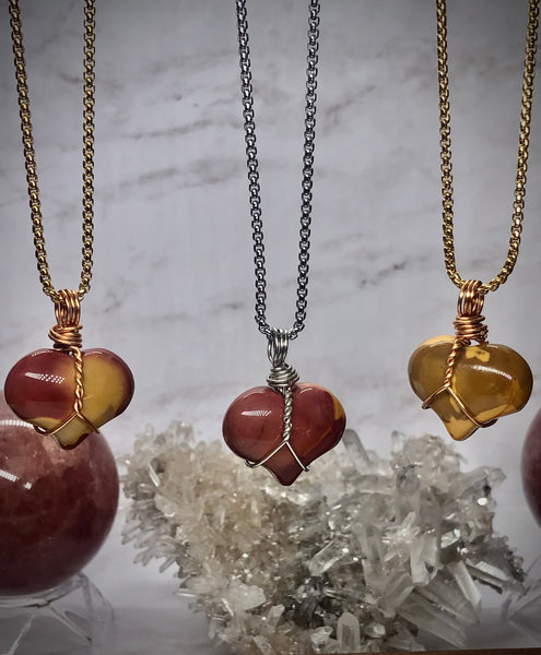 Heart Mookaite necklace