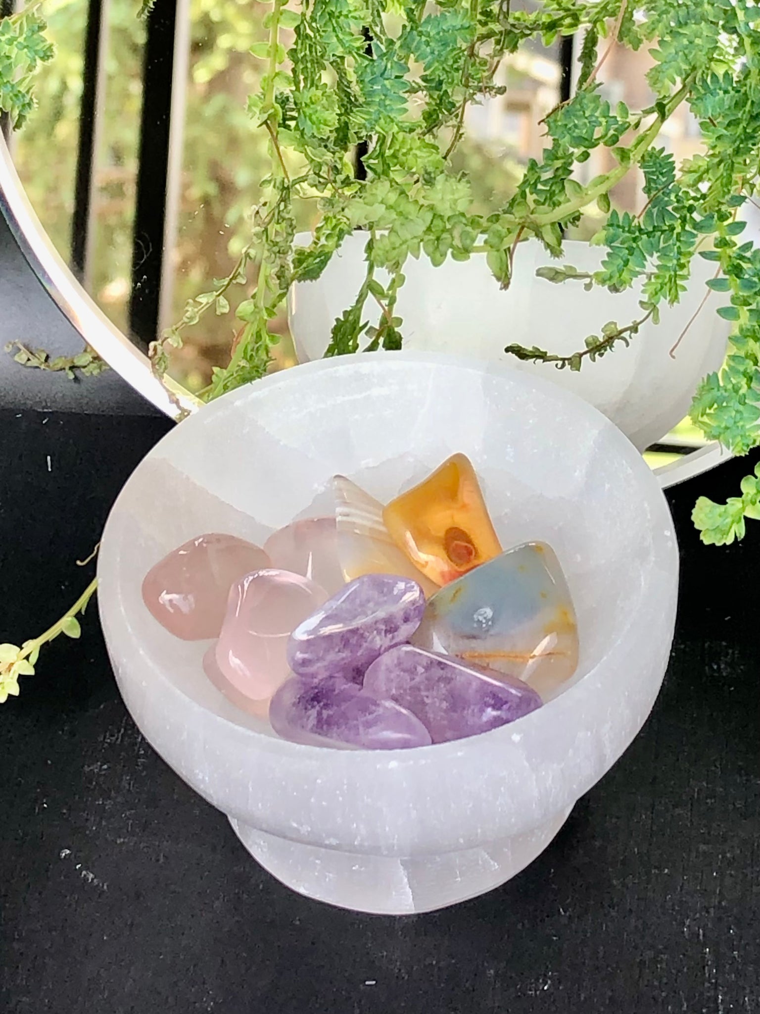 Selenite charger bowl