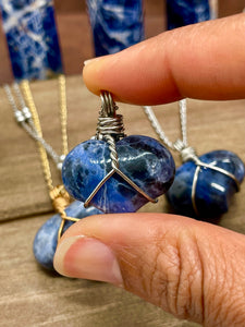Sodalite heart necklace