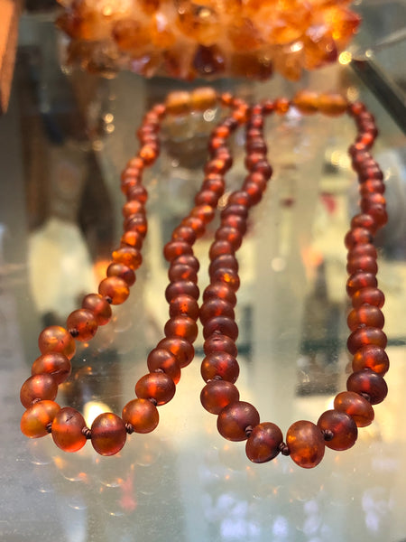 13in bourbon amber baby necklace