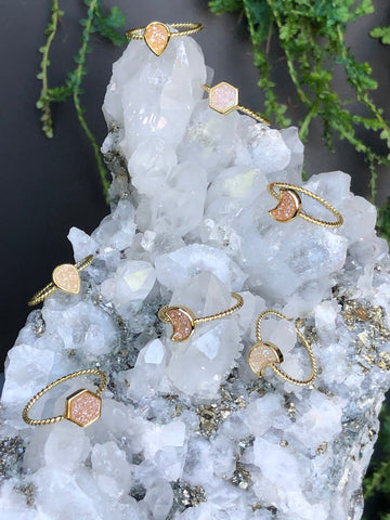 Druzy rings