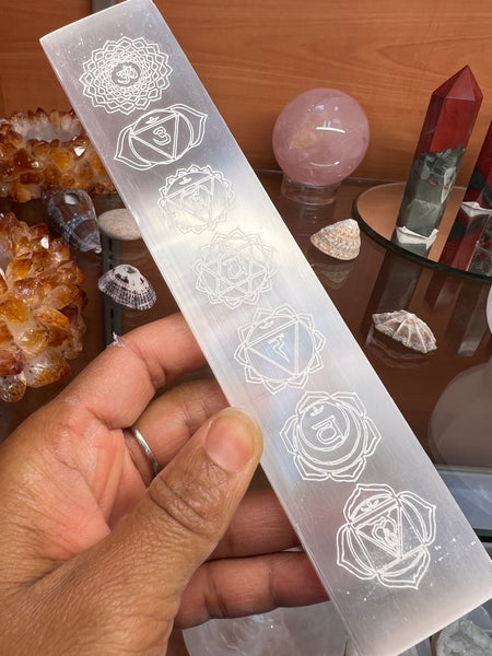 Carved Selenite charger
