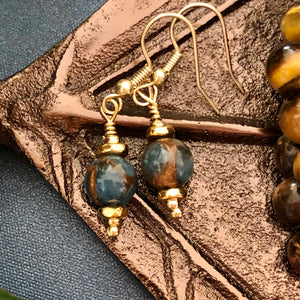 Earrings Mosaic Agate