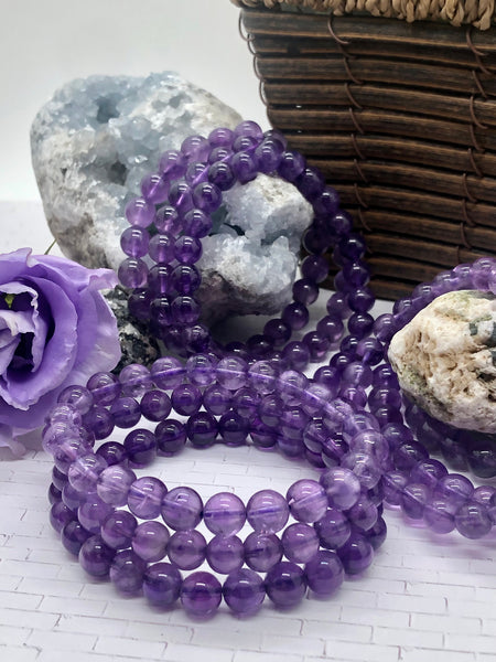 8mm purple amethyst bracelet