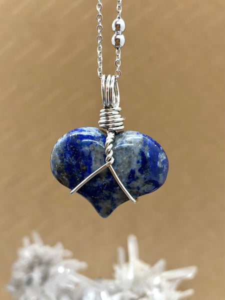 Lapis lazuli heart necklace