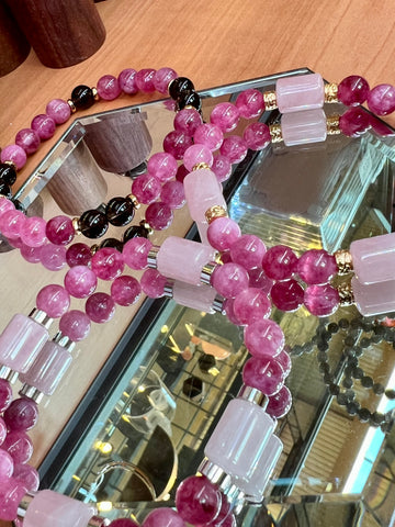Pink tourmaline bracelet