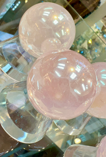 Angel Aura Rose Quartz mini spheres