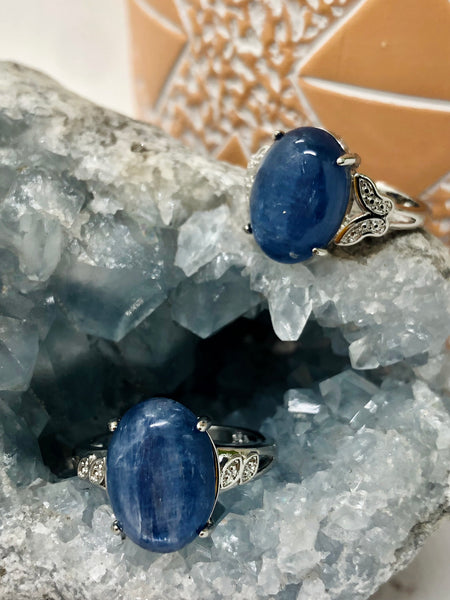 Blue Kyanite sterling silver 925 rings