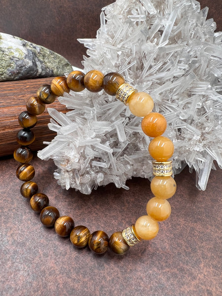 Yellow jade and tiger eye