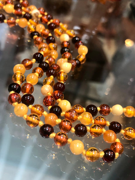 13in multicolor amber baby necklace