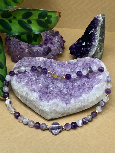 Amethyst choker