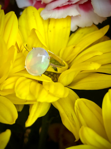 Ethiopian Opal sterling silver 925 ring