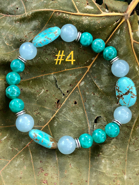 Peacock Agate bracelet collection