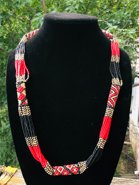 African beaded Zulu necklace