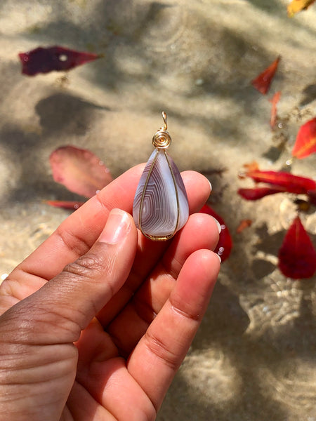 Small Botswana agate necklace