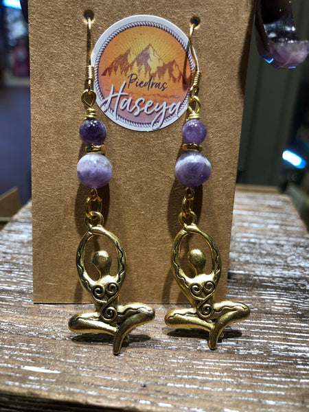 Amethyst Goddess and earrings