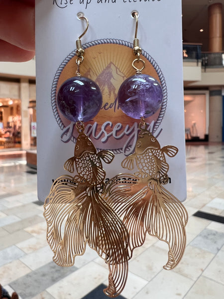 Koi fish earrings