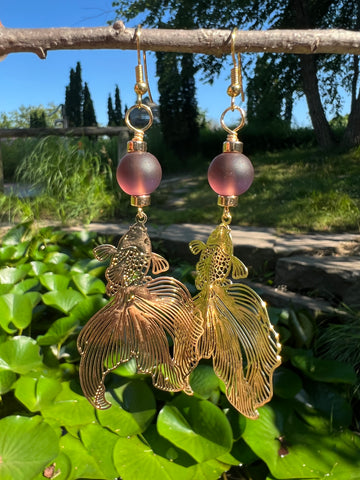 Koi fish earrings